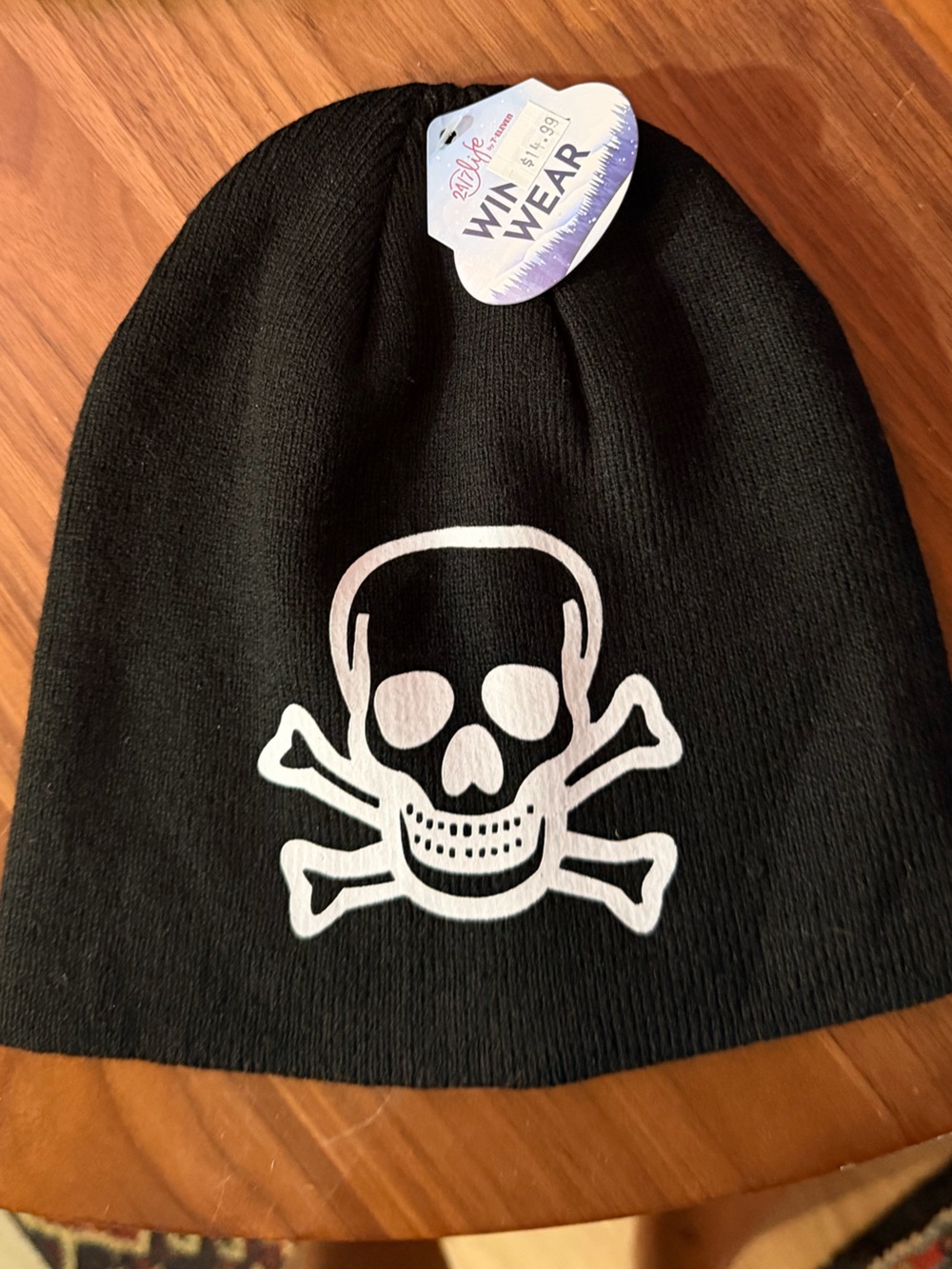 THREE piece graphic black beanies